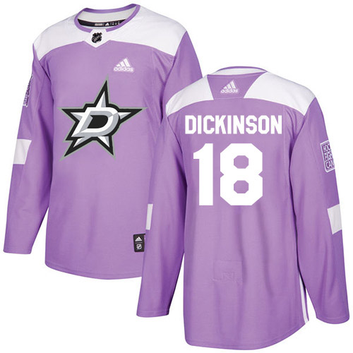 Adidas Dallas Stars #18 Jason Dickinson Purple Authentic Fights Cancer Youth Stitched NHL Jersey->youth nhl jersey->Youth Jersey
